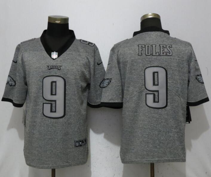 Men Philadelphia Eagles #9 Foles Gray Vapor Untouchable Stitched Gridiron Limited Nike NFL Jerseys->philadelphia eagles->NFL Jersey